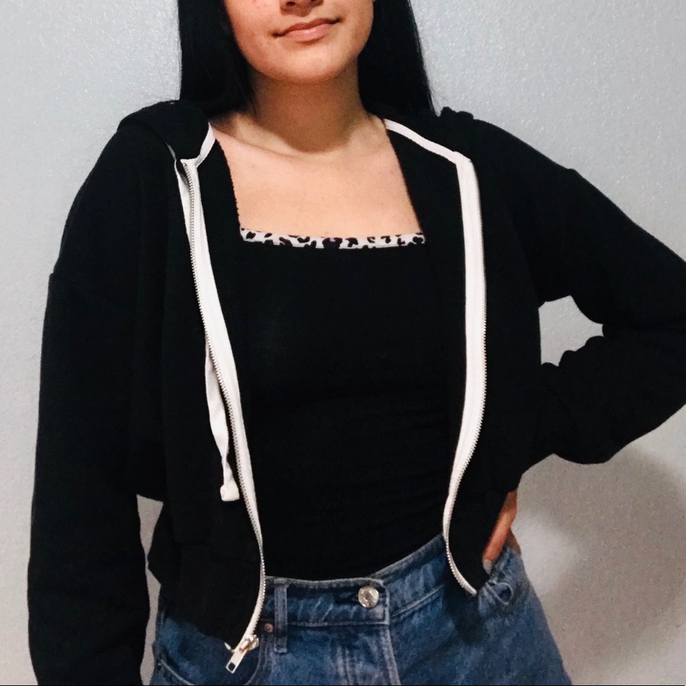 Black zip up jacket
